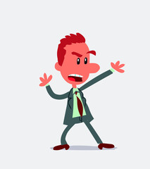 Business man arguing angry in isolated vector illustration

