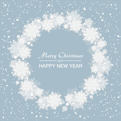 Naklejka na ściany i meble Vector banner for Christmas, New Year, snowflakes