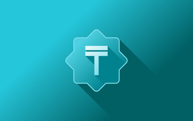 Obraz premium Modern Kazakhstani Tenge Icon Logo Vector Illustration Design. Kazakhstan Currency, Economy, Investment, Finance, and Business Element. Can be Used for Digital & Print Infographic.