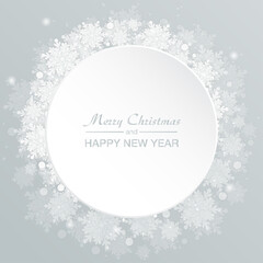 Vector banner for Christmas, New Year, snowflakes