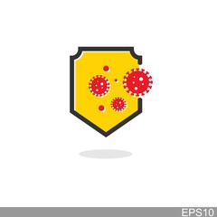 	
antibacterial protection or immune system icon on white background.vector illustration