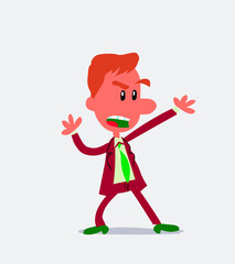 Business man arguing angry in isolated vector illustration
