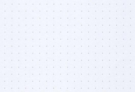 Blank dotted white notebook paper background. Extra large highly detailed image.
