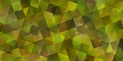 Light Yellow vector pattern with polygonal style with cubes.
