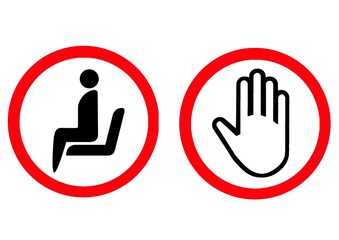 " sit" and "touch"permission icons 
