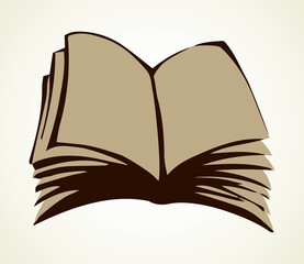Open book. Vector doodle symbol