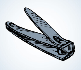 Nail clippers. Vector drawing icon
