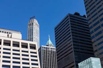 Fototapeta na wymiar A Variety of Skyscrapers in Lower Manhattan of New York City
