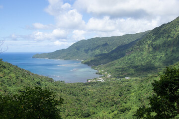 Mountain viewpoint in Samoa