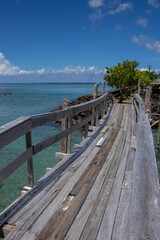 Obraz premium Wooden walkway in Samoa