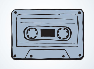 Fototapeta premium Cassette. Vector drawing