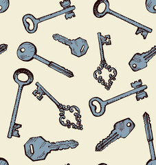 Keys. Vector drawing