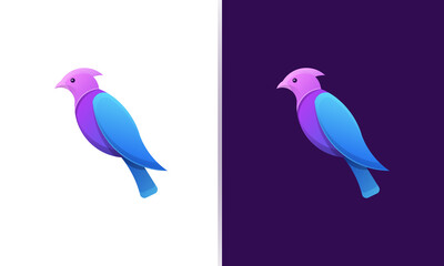 colorful bird style logo template