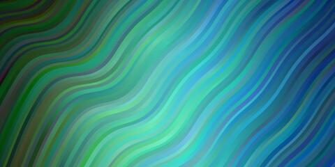 Obraz premium Light Blue, Green vector background with wry lines. Gradient illustration in simple style with bows. Pattern for websites, landing pages.