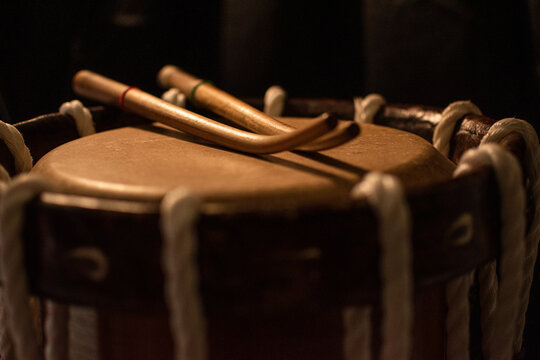 Kerala Musical Jack Fruit Wood Instrument Cylindrical Chenda Drum Adamthala  | eBay