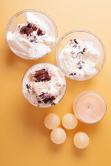 vanilla and chocolate ice cream