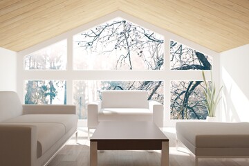 Fototapeta premium Modern interior design. 3D illustration