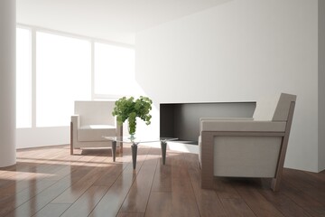 Modern interior design. 3D illustration