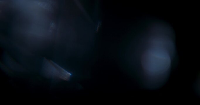 Prism Rainbow Light Flares Overlay on Black Background