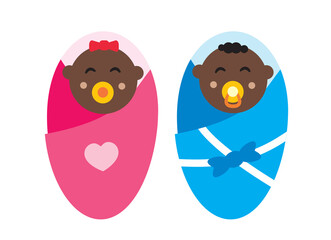 babies wrapped in a blanket