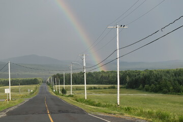 The road to the church after the storm