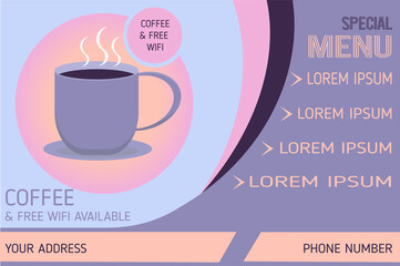 brochure design for promotion of coffee shops