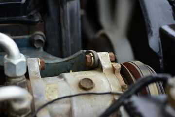 old car engine room It consists of many different parts.