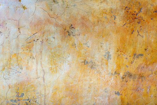 abstract grunge concrete wall with old warm orange brown color