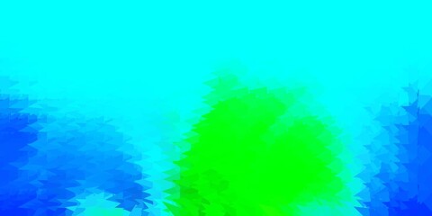 Fototapeta na wymiar Light blue, green vector polygonal pattern.