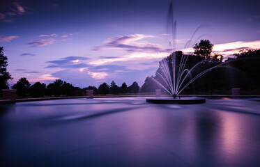 fountain at night
