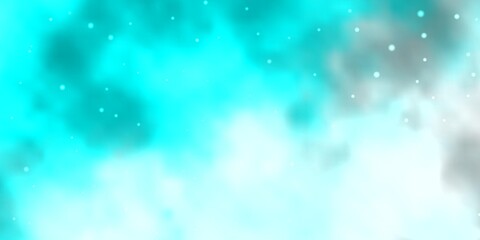 Light BLUE vector layout with bright stars. Colorful illustration in abstract style with gradient stars. Pattern for new year ad, booklets.