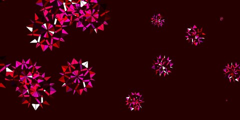 Light Purple, Pink vector texture with bright snowflakes.