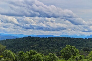 Clouds over the mountains