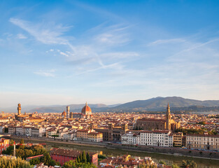 Beautiful Florence cityscape at early morning, sunrise time., Italy.