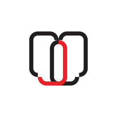 MJ or MCJ letter logo design vector