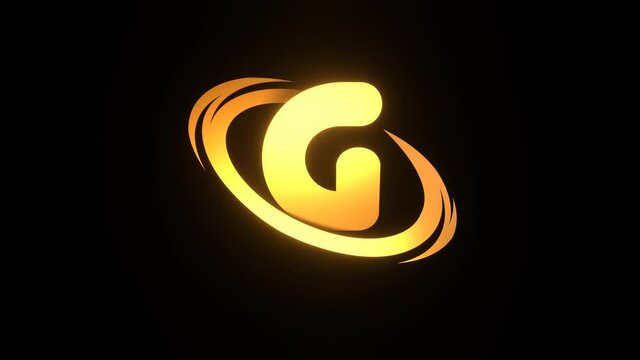 Logo with golden letter G for a guitar shop