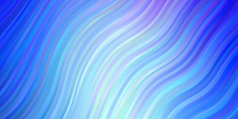 Light Pink, Blue vector pattern with wry lines. Colorful illustration, which consists of curves. Template for cellphones.