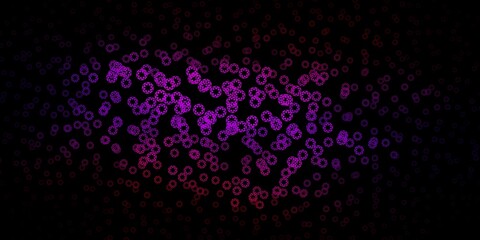 Dark blue, red vector background with spots.