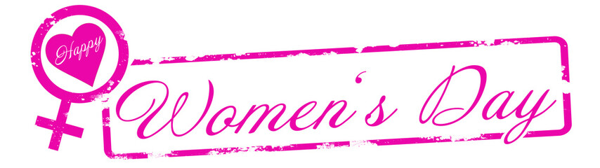 Pink grunge scratched stamp banner sticker, with the words: 