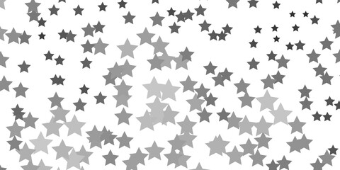 Light Gray vector background with small and big stars. Modern geometric abstract illustration with stars. Pattern for new year ad, booklets.