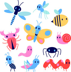 seamless pattern with insects