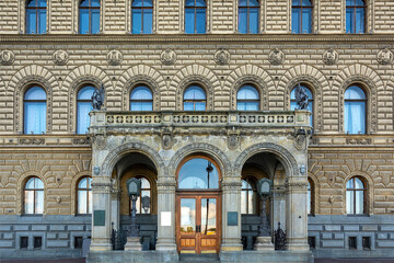 Fototapeta na wymiar Saint Petersburg, facade of the former Palace of Grand Duke Vladimir Alexandrovich