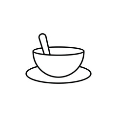 mortar pestle icon vector 