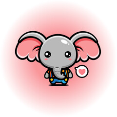 Cute elephant vector design