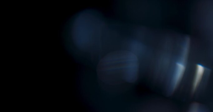 Shinning Light Flares Prism Rainbow Light Flares Overlay on Black Background