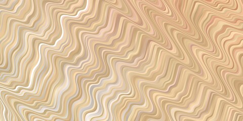 Light Orange vector background with curved lines. Brand new colorful illustration with bent lines. Pattern for business booklets, leaflets