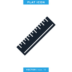 Ruler Icon Vector Design Template.