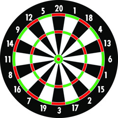 
dart board  vector image