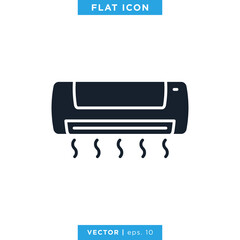 Air Conditioner Icon Vector Design Template