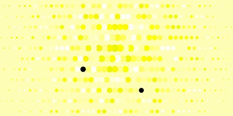 Dark Yellow vector template with circles. Illustration with set of shining colorful abstract spheres. Pattern for booklets, leaflets.